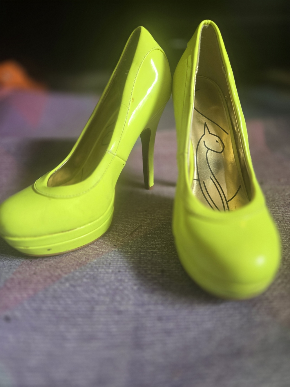 Baby Phat Neon Lime Patent Platform Pump - Women's High Heel
